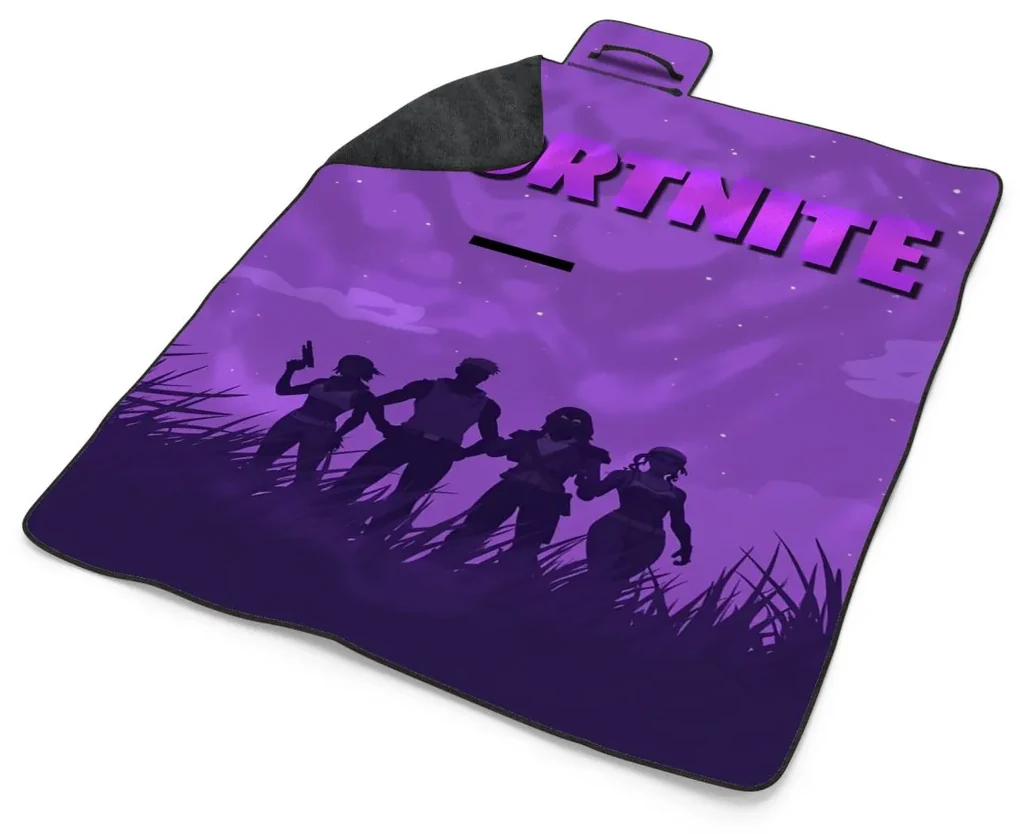 Sablio Plážová deka FORTNITE Fialová silueta: 200x140 cm