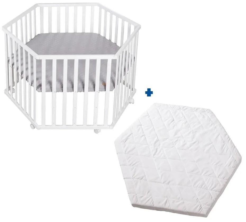 Biela detská ohrádka 112x97 cm Roba style – Roba