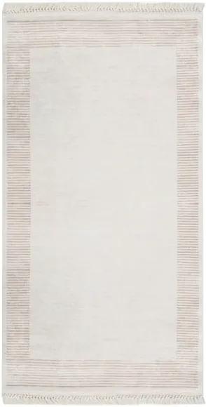Zamatový koberec Deri Dijital Rosuna Light Brown, 80 × 150 cm