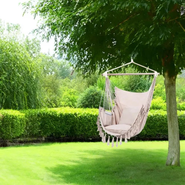 Závesné kreslo BAHIO béžové