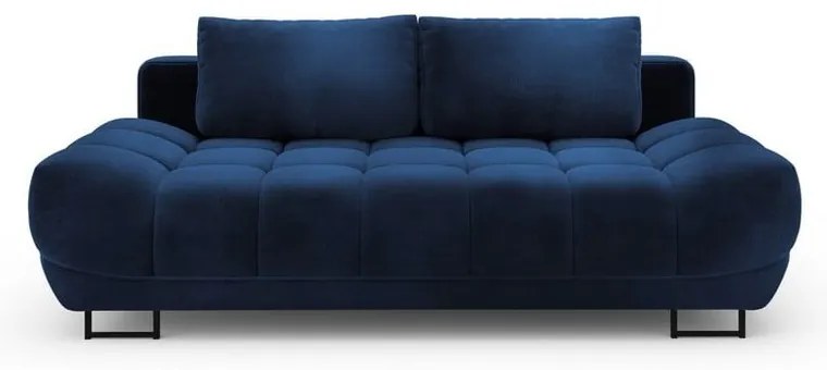 Kráľovskymodrá trojmiestna rozkladacia pohovka so zamatovým poťahom Windsor & Co Sofas Cirrus