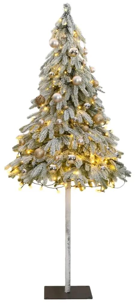Umelý vianočný stromček 300 LED, súprava gulí a sneh 180 cm 3210396