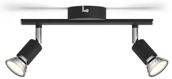 Philips - Bodové svietidlo LIMBALI 2xGU10/50W/230V čierna