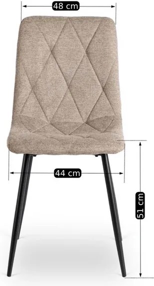 Vintino kreslo LIBRA tkanina -bežová farba, nohy sivé - vintino.sk