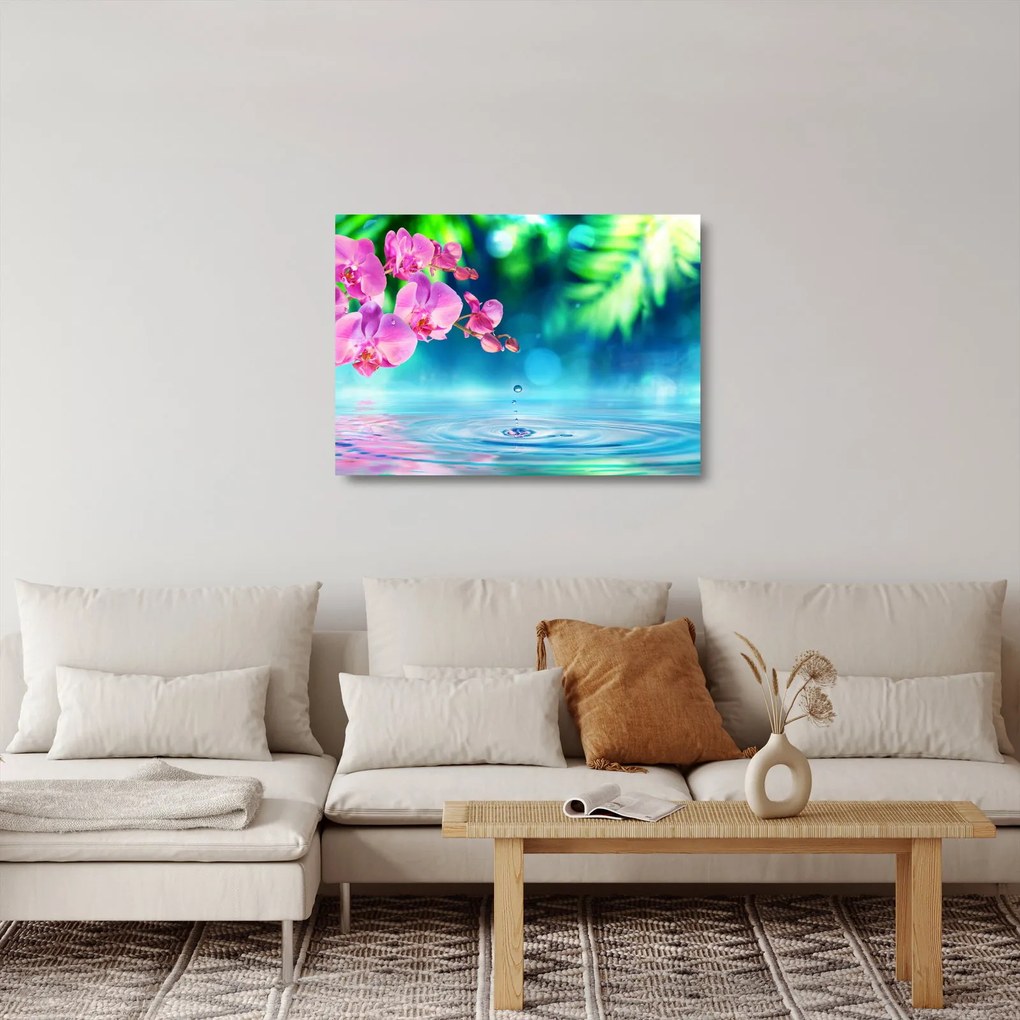 Sklenený obraz - Orchidea (70x50 cm)