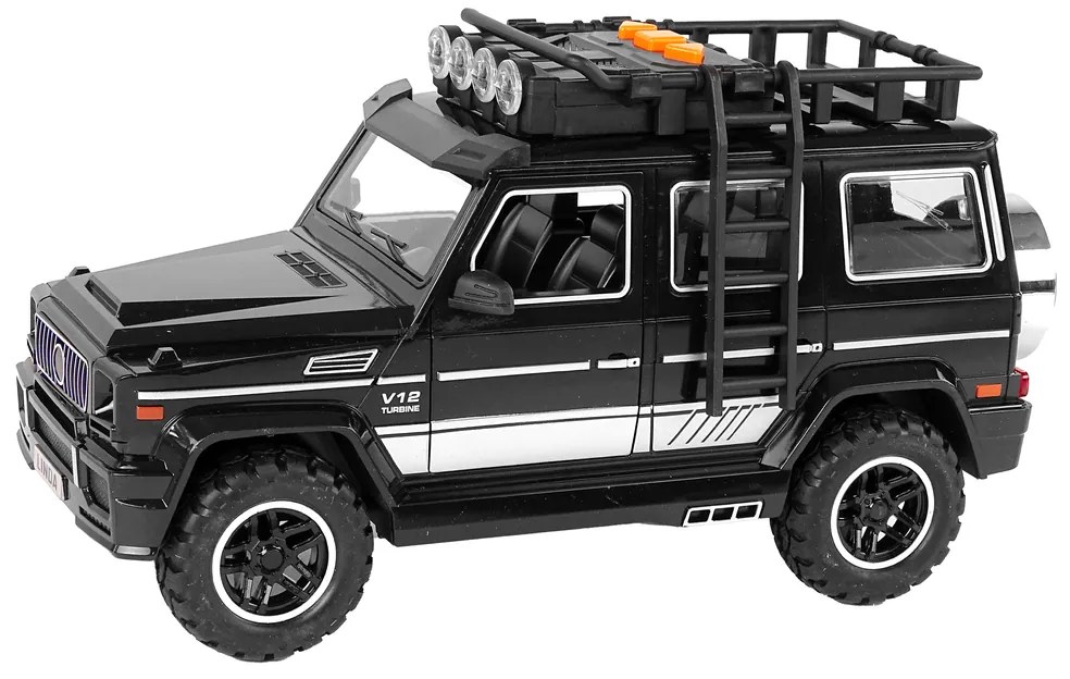 LEAN TOYS Terénne auto, trecí pohon - čierna