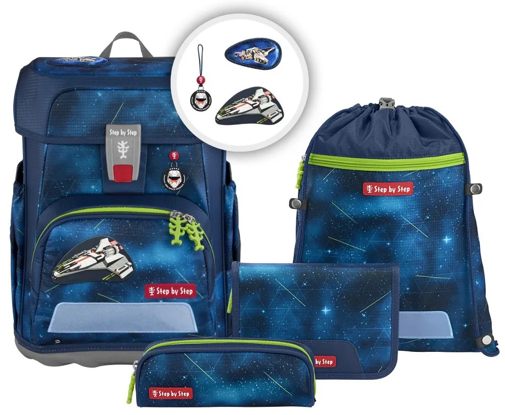 Školská aktovka Step by Step CLOUD, Starship Galactus - 5-dielna súprava