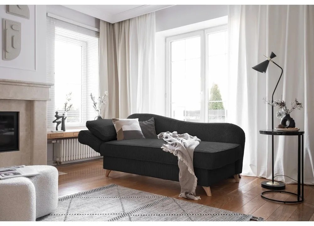 Antracitová menčestrová leňoška (ľavý roh) Chic Charlotte – Miuform