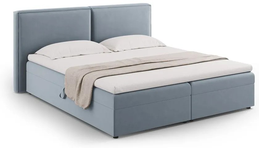 Svetlomodrá boxspring posteľ s úložným priestorom 180x200 cm Arendal – Cosmopolitan Design
