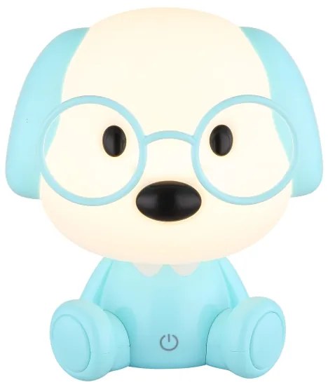Globo 21761B - LED stmievateľná detská lampička PUPPY 1W/5V 500mAh modrá