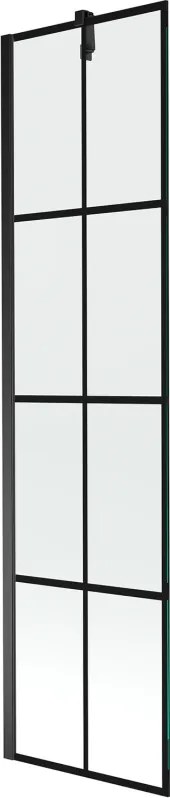 Mexen Next vaňová zástena jednokrídlová 50 x 150 cm, Čierny vzor, Čierna - 895-050-000-00-77-70