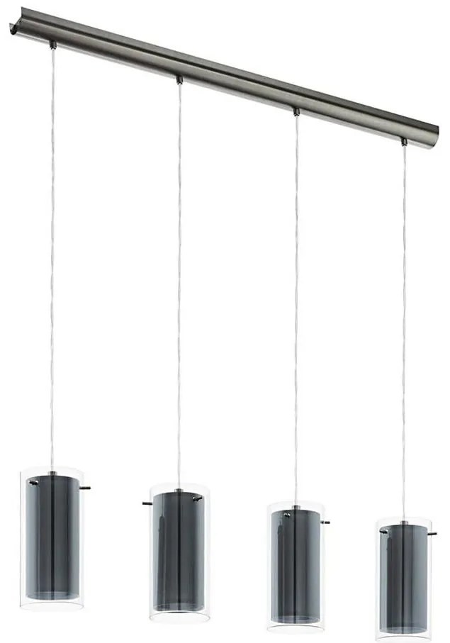 Eglo 99287 - Závesný luster PINTO, textilný, 4xE27/16W/230V