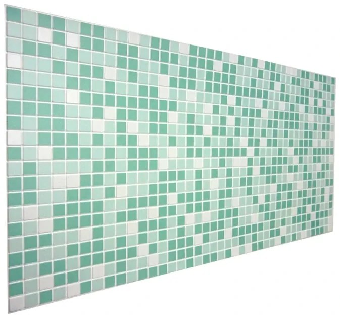 PVC 3D obkladový panel 96 x 48 cm - Mosaic Green mozaika zelená