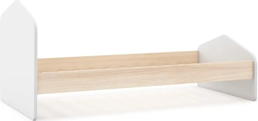 Biela/prírodná detská posteľ v dekore borovice 90x190 cm Estefania - Marckeric