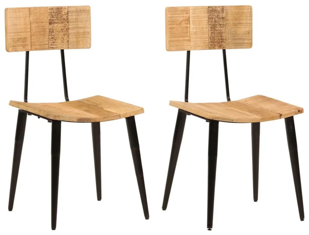 Jedálenské stoličky 2 ks 44x40x80 cm masívne mangovníkové drevo 348161