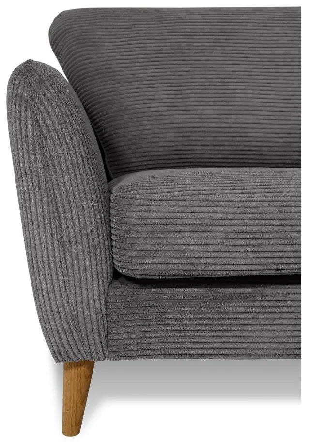 Tmavosivé menčestrové kreslo Paris – Scandic