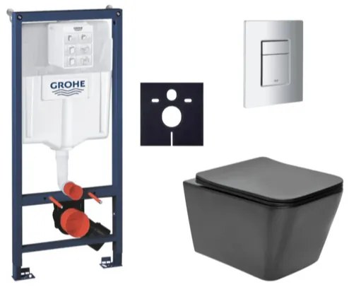 Závesný wc set do ľahkých stien / predstenová montáž SAT Infinitio SIKOGRSIN12BSCP00, 1 ks