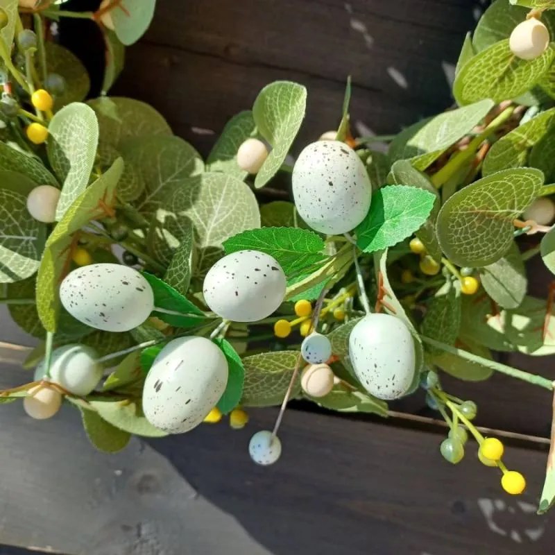 DECOLED Velikonoční větvička, zápich, 24 x 8 cm, zelená vajíčka