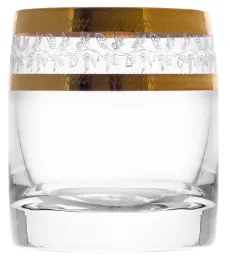Bohemia Crystal Ideal poháre na pálenku so zlatým dekorom 60 ml (sada
