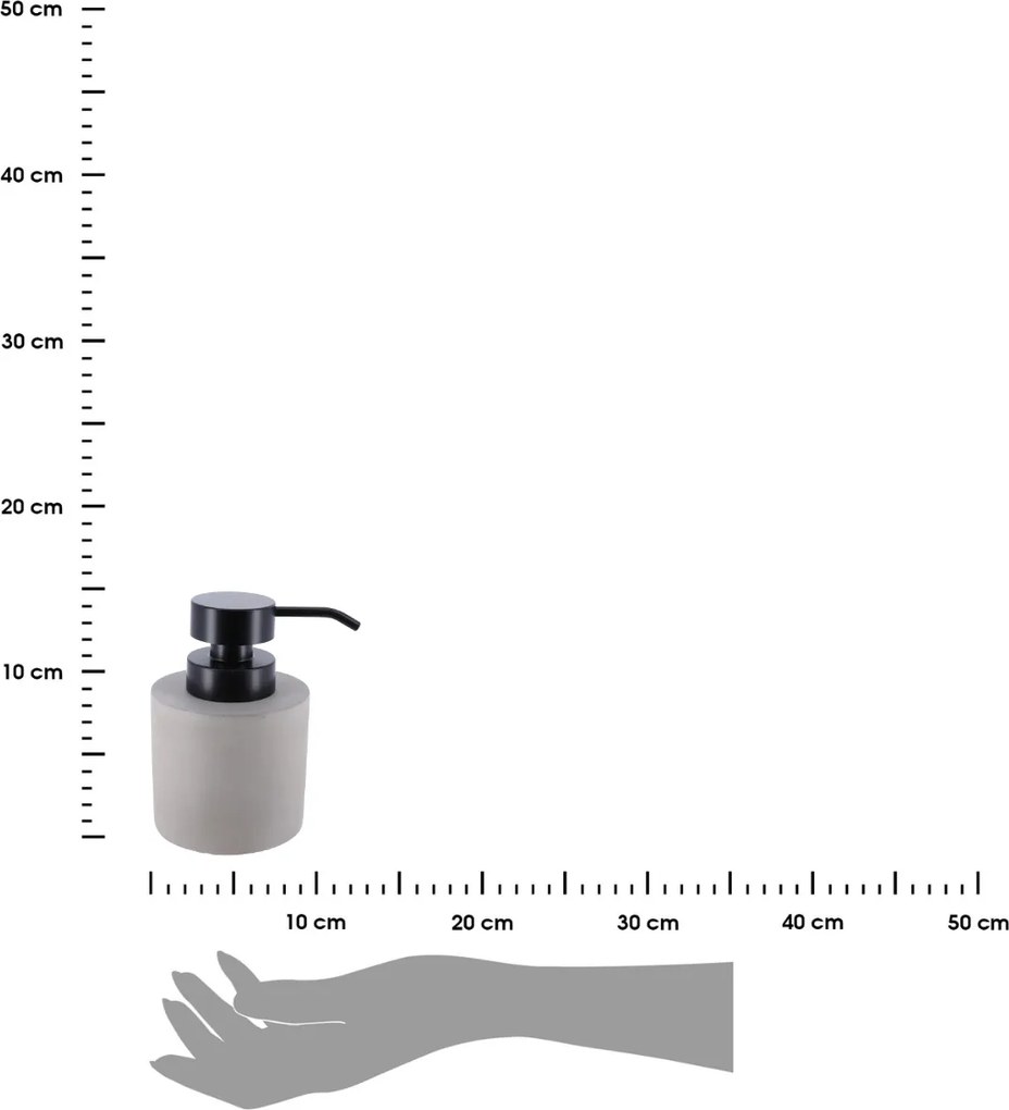 Dávkovač mydla Signature, sivá/s čiernymi prvkami, 320 ml
