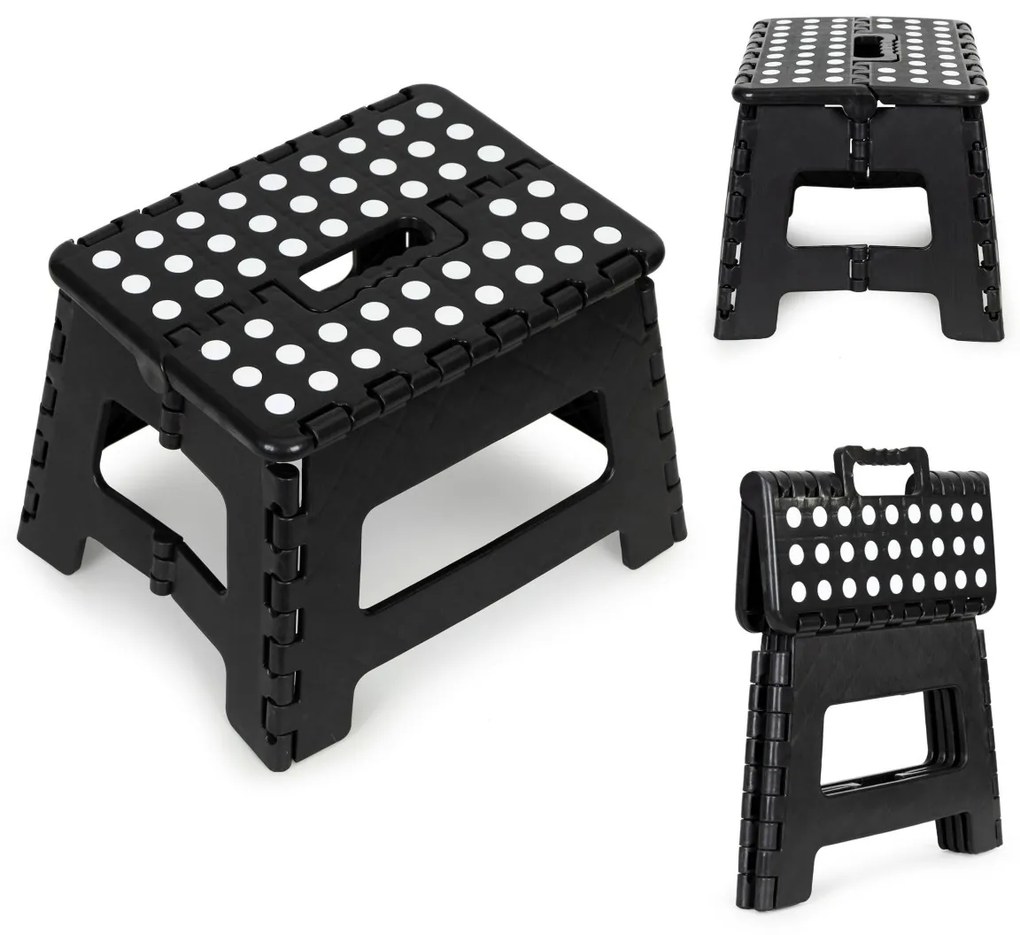 Skládacia stolička TABOR 22 cm čierna