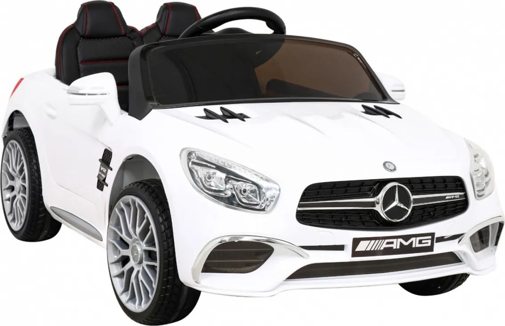 Ramiz Elektrické detské auto Mercedes Benz AMG SL65 S biele + diaľkové ovládanie