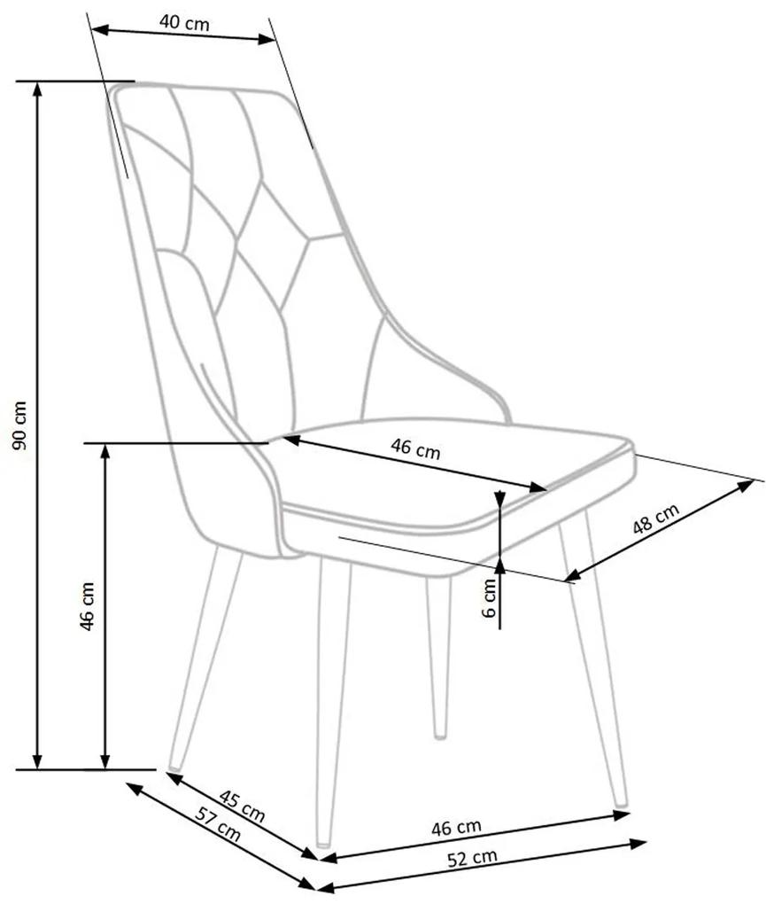 Jedálenská stolička K365 - sivá / čierna