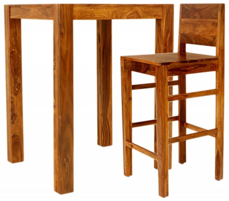 Barový stôl 80x110x80 indický masív palisander Svetlomedová