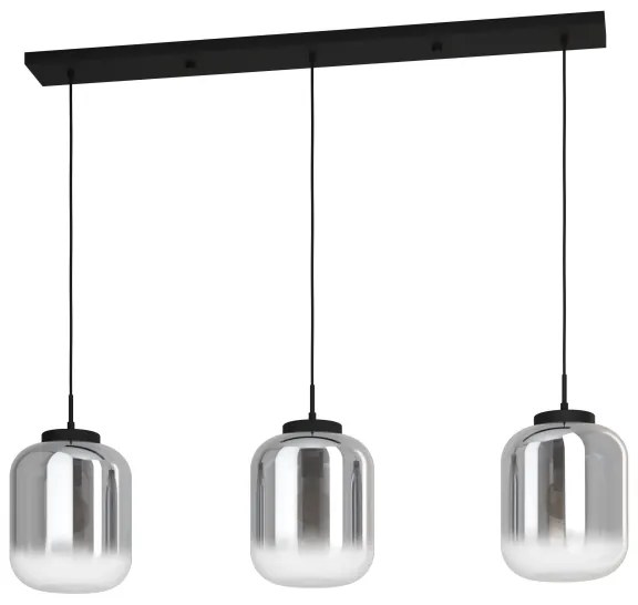 Eglo 390104 - Luster na lanku BULCIAGO 3xE27/40W/230V dymová