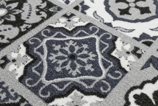 Protišmykový behúň Patchwork - sivý