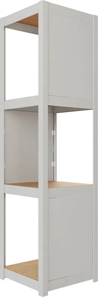 Policový regál kovový úzky biely výškovo nastaviteľný AR Style D-Carbon