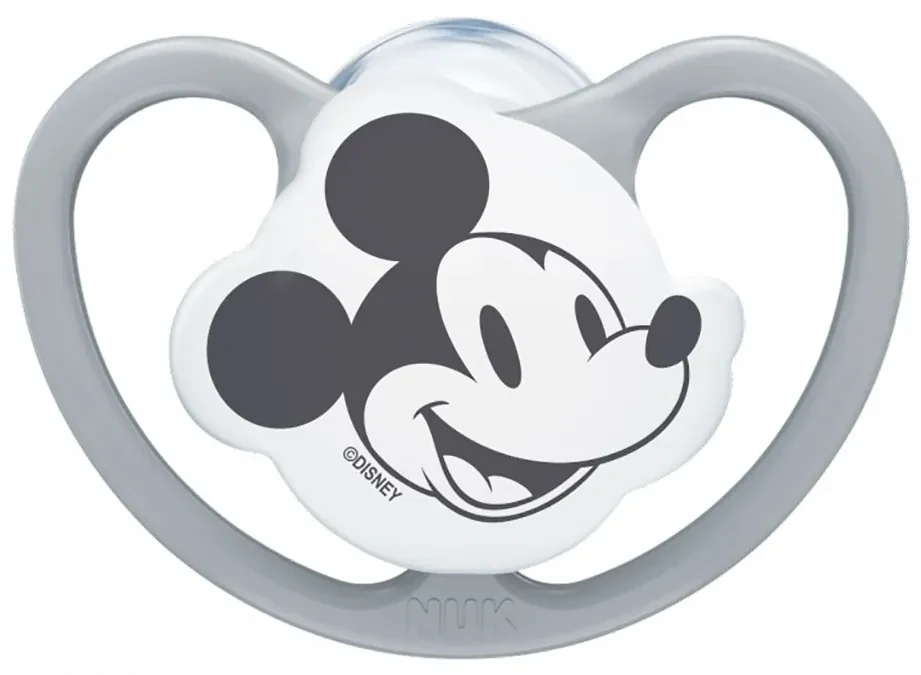 Cumlík Space NUK 0-6m Disney Mickey Mouse sivý, vel. 0-6 m