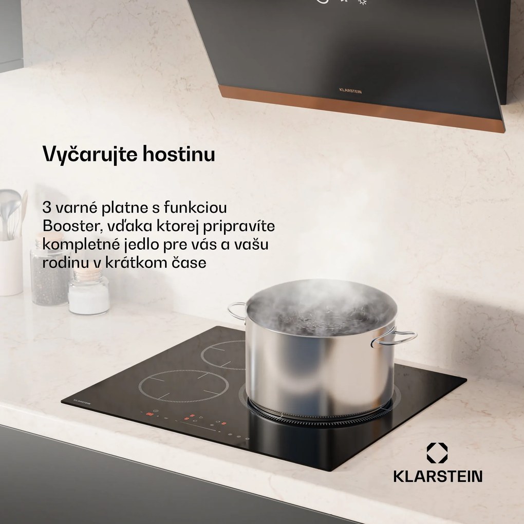 Klarstein Delicatessa Paella indukčná varná doska, Paella zóna, Power Boost, Ovládanie posuvníkmi