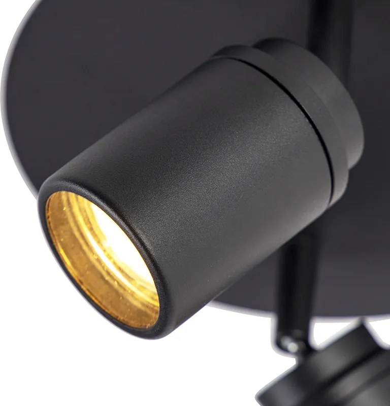 Inteligentný moderný reflektor čierny vrátane GU10 2-svetiel IP44 - Ducha