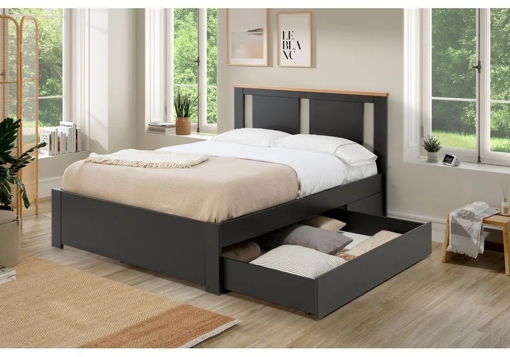 Antracitovosivá zásuvka Marckeric Enara, 137 x 147 cm