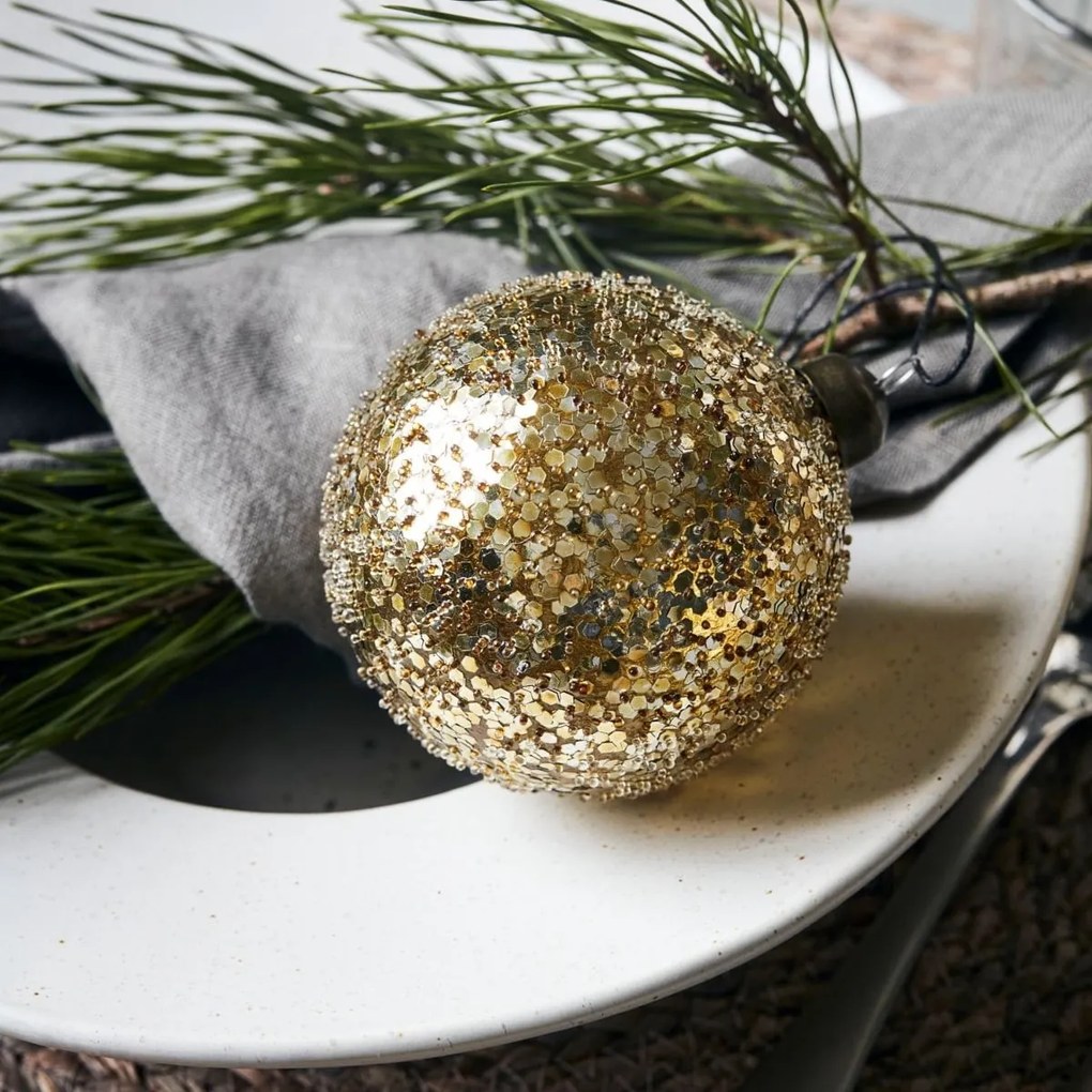 House Doctor Vianočná ozdoba Chosen Gold – set 4 ks