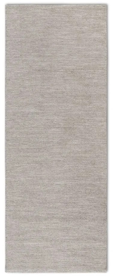 Béžový ručne tkaný behúň s prímesou vlny 80x200 cm Pradesh Linen White – Elle Decoration