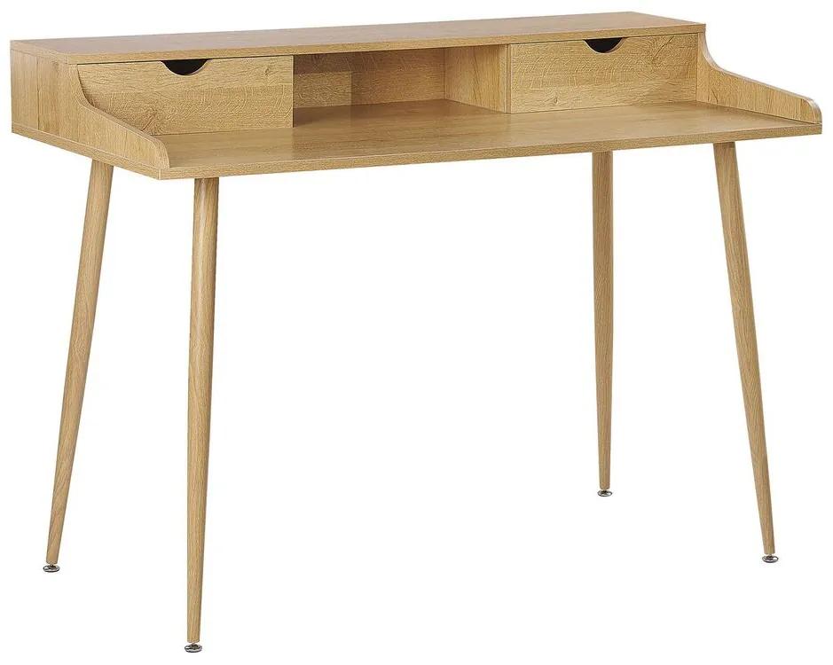 Písací stôl LEENOR (120 x 60 cm) (MDF) (svetlé drevo). Vlastná spoľahlivá doprava až k Vám domov. 1018776