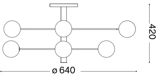Ideal Lux - LED Luster na tyči COSMOPOLITAN 8xG9/3W/230V pr. 64 cm čierna