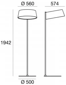 Moderné svietidlo MADE Oxygen FL2 čierna LED 8098