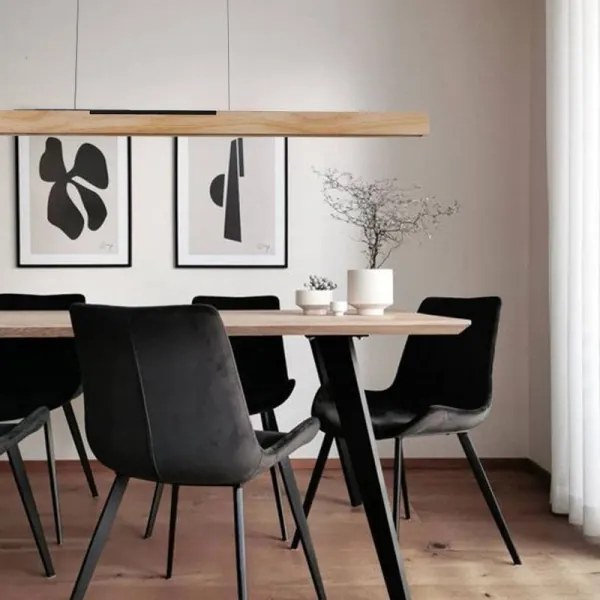 LED Luster na lanku LED/22W/230V 4000K 120 cm borovica/masív