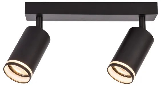 Bodové svietidlo PIPE 2xGU10/10W/230V čierne