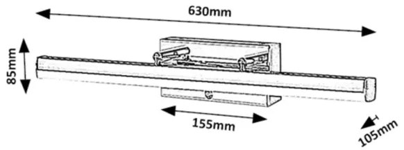Rabalux 75017 - LED Stmievateľné dotykové osvetlenie zrcadla TURGON LED/20W/230V