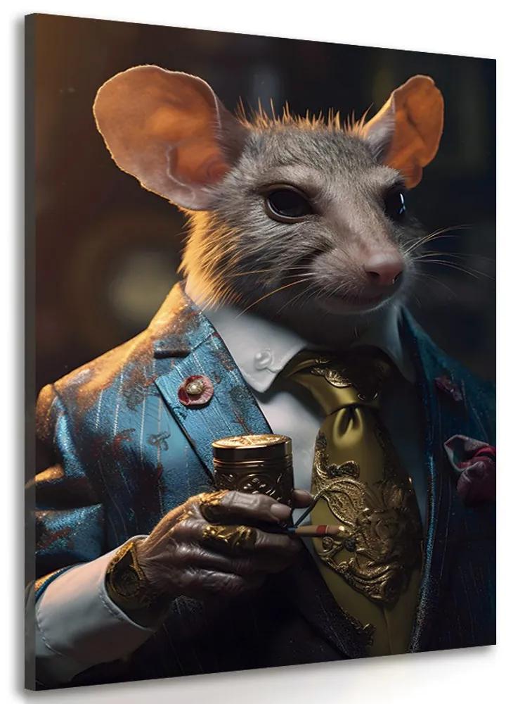 Obraz zvierací gangster potkan Varianta: 80x120