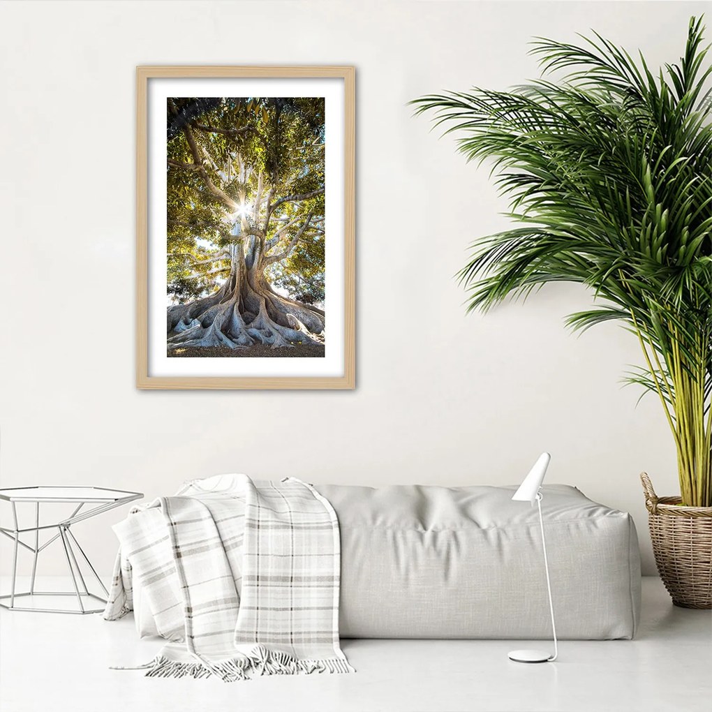 Gario Plagát Veľký exotický strom Farba rámu: Bez rámu, Rozmery: 40 x 60 cm