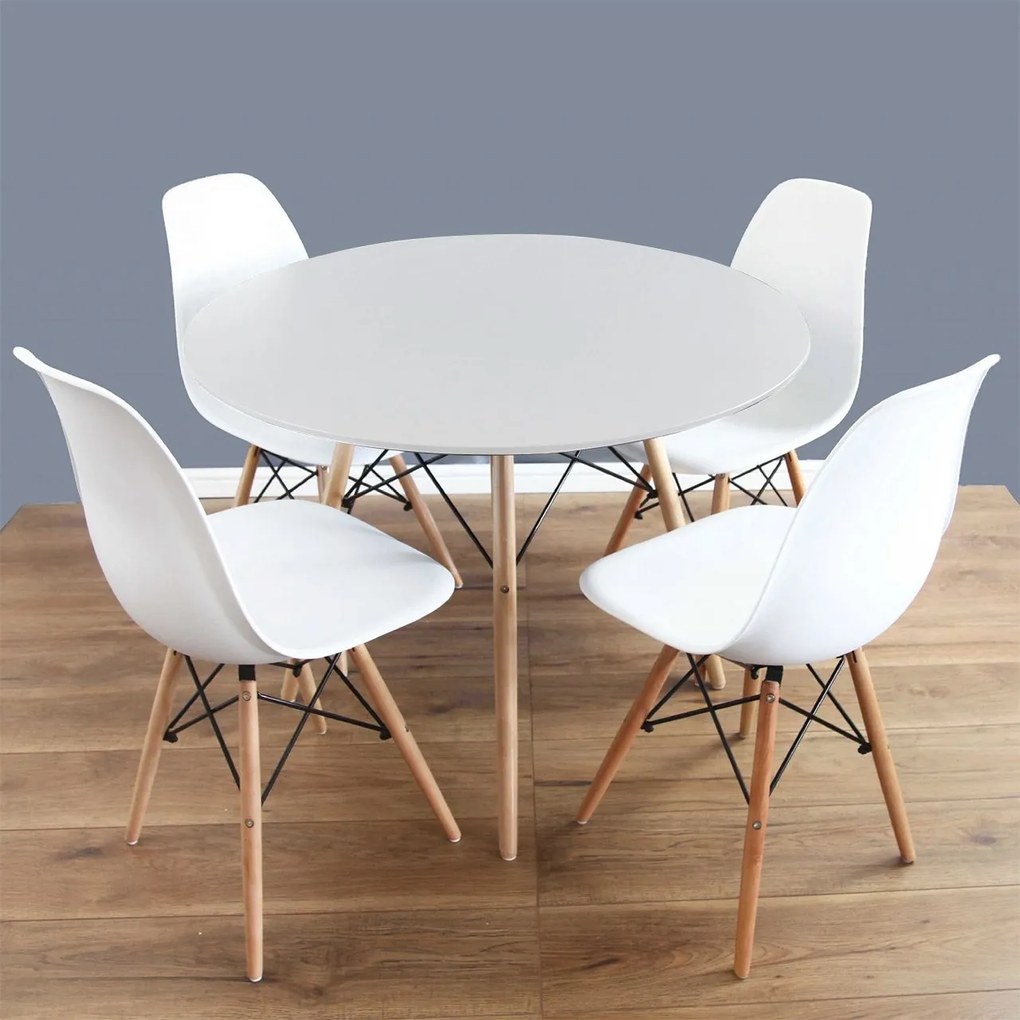 Stôl Larry Round, Farby:: biela Mirjan24 5902928777772