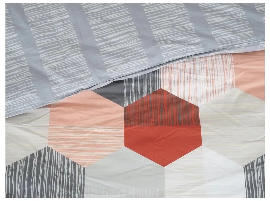 Sivé krepové obliečky na jednolôžko 140x200 cm Honey Comb – B.E.S.