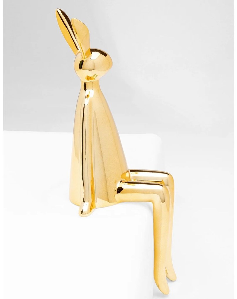 Sitting Rabbit dekorácia zlatá 35 cm