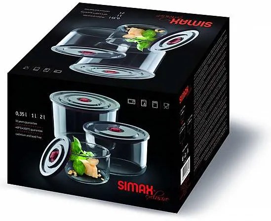 Simax Sada sklenených dóz PUMP & PUMP, 3 ks