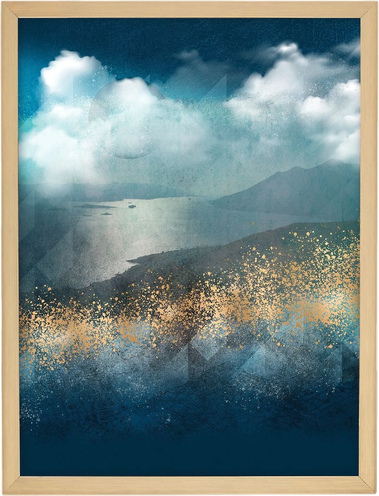 Obraz Impression 30x40cm gold&navy